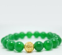 Vòng đá mã não xanh lá mix charm tròn MS220, vòng tay phong thủy hợp  mệnh Mộc, Hỏa, Kim cho nữ và nam - 12mm