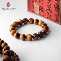Vòng đá mắt hổ vàng nâu tiger's eyes quarzt mệnh thổ, kim - Ngọc Quý
