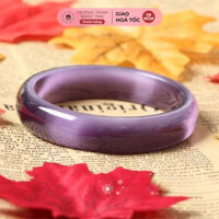 Vòng Đá Mắt Mèo Nhân Tạo Màu Tím Bảng 10Ly Xinh Xắn - Ngọc Trai Trường Thịnh