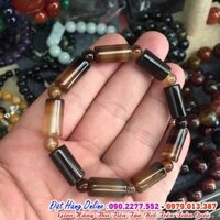 Vòng Đá Phong Thủy Dạng Trúc ( Mã Não Vân Nâu)