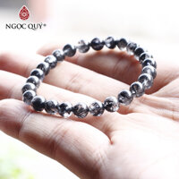 Vòng đá thạch anh tóc đen hạt trong nhiều tóc mệnh thủy, mộc - Ngọc Quý Gemstones - 6mm