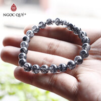 Vòng đá thạch anh tóc đen hạt trong nhiều tóc mệnh thủy, mộc - Ngọc Quý Gemstones - 7mm