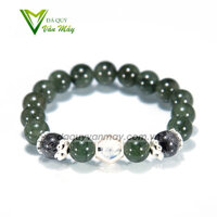 Vòng đá thạch anh tóc xanh 10mm-Charm hột đá