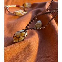 Vòng đan Macrame Citrine