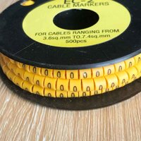 Vòng Đánh Số Dây Mạng Từ 0-9 500pcs KAGA EC-2 Type Cable Marker Cable With Diameter Range 3.6-7.4mm For UTP STP Patch Cord CAT5E CAT6