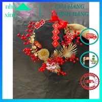 VÒNG ĐÀO ĐÔNG TREO CỬA TRANG TRÍ TẾT VÒNG HOA TREO CỬA