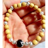 Vòng dâu tằm người lớn gắn đá phong thuỷ - đủ màu