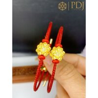 Vòng dây cáp đỏ charm sen, túi tiền, đĩnh vàng, cỏ 4 lá 10k PDJ - Tặng kèm hộp đựng cao cấp - Trang sức PDJ