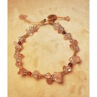 vòng dây thắt đá thạch anh Hồng