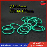Vòng đệm cao su / oring gioăng FKM / Xanh lá cây （Đường kính dây 4.0 mm * Đường kính ngoài 14-100 mm） [GE-XS-1]