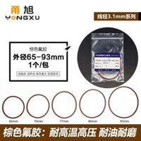 Vòng đệm chữ O cao su Fluoride màu nâu Fkm Đường kính ngoài 65 / 70 / 75 / 80 / 90 * 3.1mm Chịu áp lực chống mài mòn