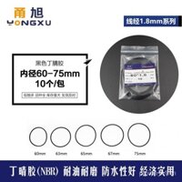 Vòng đệm chữ O Nbr Nitrile Đường kính trong 60 / 63 / 65 / 67 / 75 * 1.8mm Cao su chống thấm nước Chống dầu Chống mài mòn