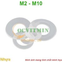 Vòng Đệm Nhựa Mỏng M2 M2.5 M3 M4 M5 M6 M8 M10 Long Đen