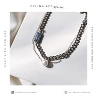 Vòng đeo cổ bạc mix charm CELINA