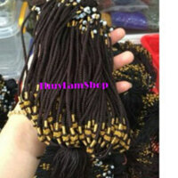 Vòng đeo cổ dây rút màu đỏ, đen, set 10 vong thời trang, bền đẹp, dễ điều chỉnh