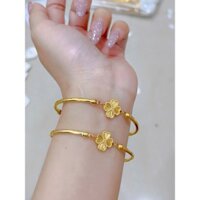 VÒNG ĐEO TAY CỎ 4 LÁ SIÊU XINH MÀU VÀNG FREE SIZE