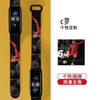 Vòng đeo tay công nghệ bóng đá thông minh Cristiano Ronaldo màu đen cho nam giới, sinh viên, trẻ em, đồng hồ điện tử thể thao chống nước phiên bản giới hạn