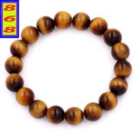 Vòng đeo tay Đá mắt hổ Vàng Đen 8 ly, 10 ly, 12 ly, 14 ly, 16 ly - Hợp mệnh Thổ, mệnh Kim