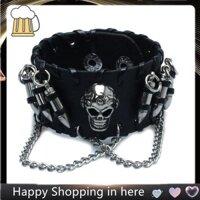 Vòng đeo tay dây đeo cổ tay bằng da PU Gothic dành cho nam giới