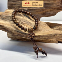 Vòng đeo tay đơn tròn Trầm hương lộc cát size 6-8-10mm kèm charm trầm nhiều mẫu phong thuỷ may mắn