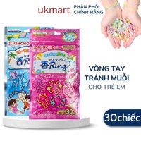 Vòng Đeo Tay Đuổi Muỗi Cho Bé Số 1 Nhật Bản Kincho 30 Chiếc/Túi