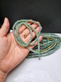 Vòng đeo tay, lắc tay nữ phong thủy chuỗi hạt quấn 3 vòng đá lam ngọc phỉ thúy