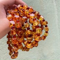 Vòng đeo tay, lắc tay phong thủy đá nhựa thông amber