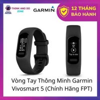Vòng Đeo Tay Thông Minh Garmin Vivosmart 5 - Hàng chính hãng - Đen - Size LỚN L