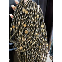 Vòng đeo tay trầm hương 6mm chuỗi 108 hạt mix hoa Sen, mua 3 tặng 1