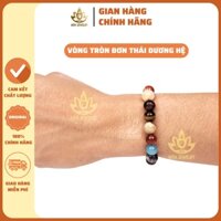 Vòng đeo tay trầm hương tròn đơn Sánh Chìm đính đá Thái Dương Hệ đủ Size 6,7,8mm vòng tín hiệu vũ trụ | MTH JEWELRY