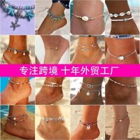 Vòng đeo tay vòng đeo chân yoga hạt xà cừ Châu Âu và Mỹ Vòng đeo tay mặt dây chuyền rùa biển