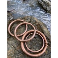 Vòng Đồng Đỏ đặc nguyên chất 6 ly làm thủ công.