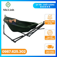 Võng Dù Màu Xanh Quân Đội Kèm 2m Dây Dù Loại Tốt - Nhi Linh