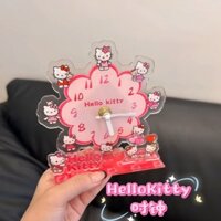 Vòng đu quay HelloKitty đồ trang trí thẻ đứng dễ thương trái tim cô gái học sinh đồng hồ đeo tay để bàn Acrylic