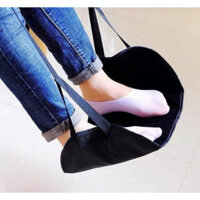 Võng gác chân xếp gọn chống mỏi chân khi đi máy bay, ô tô.