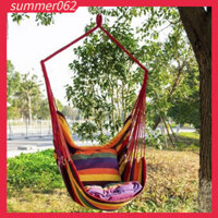 Võng Ghế Vải Di Động Thoải Mái Sọc Nhiều Màu Treo Dây Đu Cho Trong Nhà 【Summer062】