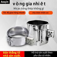 Vòng gia nhiệt tấm nhôm mạ cho máy ép nhựa 220V, hình tròn, vòng ốp nhiệt  bằng thép không gỉ cho máy đùn nhiệt độ cao.