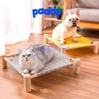 Võng Giường Gỗ Vuông Cho Chó Mèo
