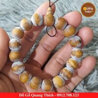 Vòng Gỗ Hoàng Đàn Tuyết Lạng Sơn Hạt Tròn FullSize