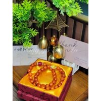 Vòng gỗ huyết long phong thủy cỡ 8 li mix (Thỉnh vòng năm mới, Tết bình an)