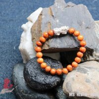 Vòng gỗ Huyết Rồng 10ly mix Tỳ hưu bạc