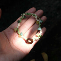 Vòng gỗ mix đá thanh tẩy handmade vintage 🌳🤎