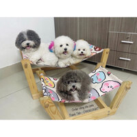 Võng gỗ thông Mỹ cao cấp cho chó mèo