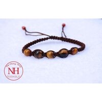 Vòng handmade thắt hạt chuỗi mắt hổ