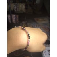 [Vòng HandMade] Vòng tay hạt đá thanh tẩy Tourmaline mini đa sắc