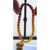 Vòng hổ phách 3 màu huyết trà vàng 5.5mm