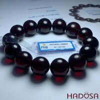 Vòng Hổ Phách Baltic Huyết đen 16mm