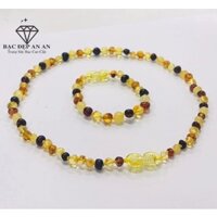 Vòng hổ phách cho bé yêu-hổ phách tự nhiên