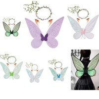 Vòng Hoa Đôi Cánh Thiên Thần Tai Trong Suốt Thể Hiện Ngày Lễ Yêu Tinh Bộ Cánh Bướm Đảng Đạo Cụ Ảnh Trẻ Em 1.10