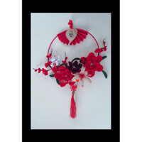 vòng hoa kẽm nhung trang trí tết